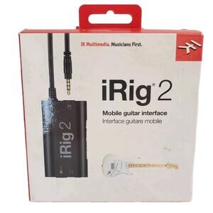 IK Multimedia iRig 2 Guitar Interface for iOS and Mac. New Open Box